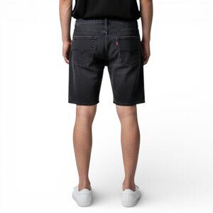 Levi's 505 Men’s Size 38 Jean Shorts Stretch Denim Jorts Solid Faded Black GUC